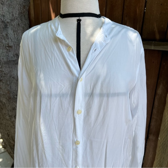 NWT CP Shades Malia - White Button Down Rayon Top - Small - Picture 2 of 7